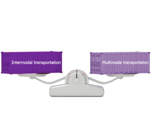 Intermodal transportation vs. Multimodal Transportation